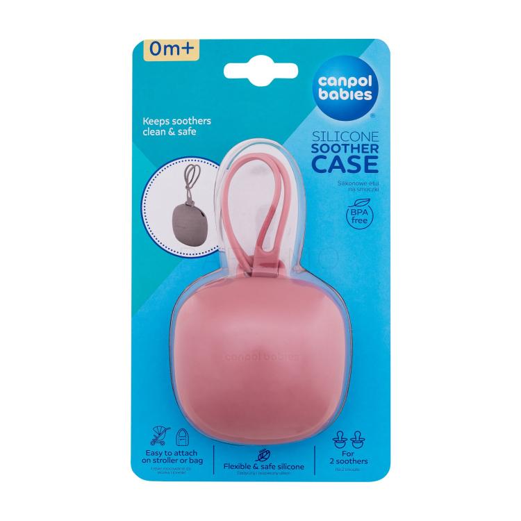 Canpol babies Silicone Soother Case Pink Škatlica za dudo za otroke 1 kos