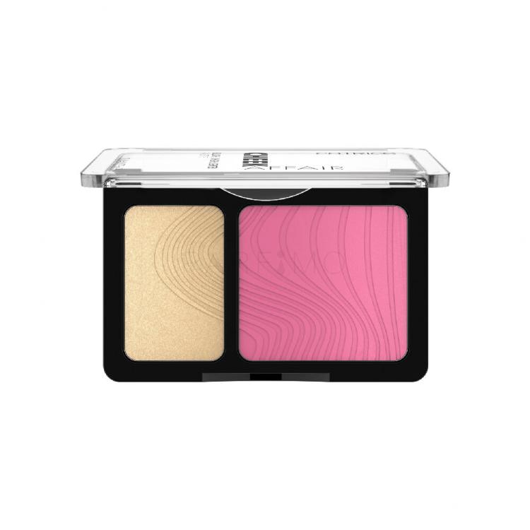 Catrice Cheek Affair Blush &amp; Highlighter Palette Paletka za konturing za ženske 10 g Odtenek 010 Love At First Swipe