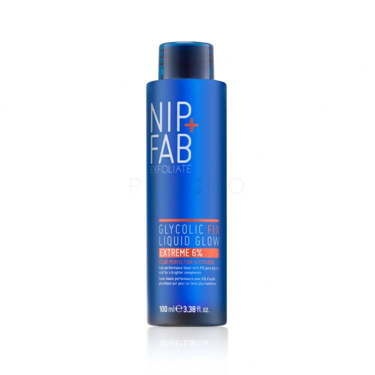 NIP+FAB Exfoliate Glycolic Fix Liquid Glow Extreme 6% Losjon in sprej za obraz za ženske 100 ml