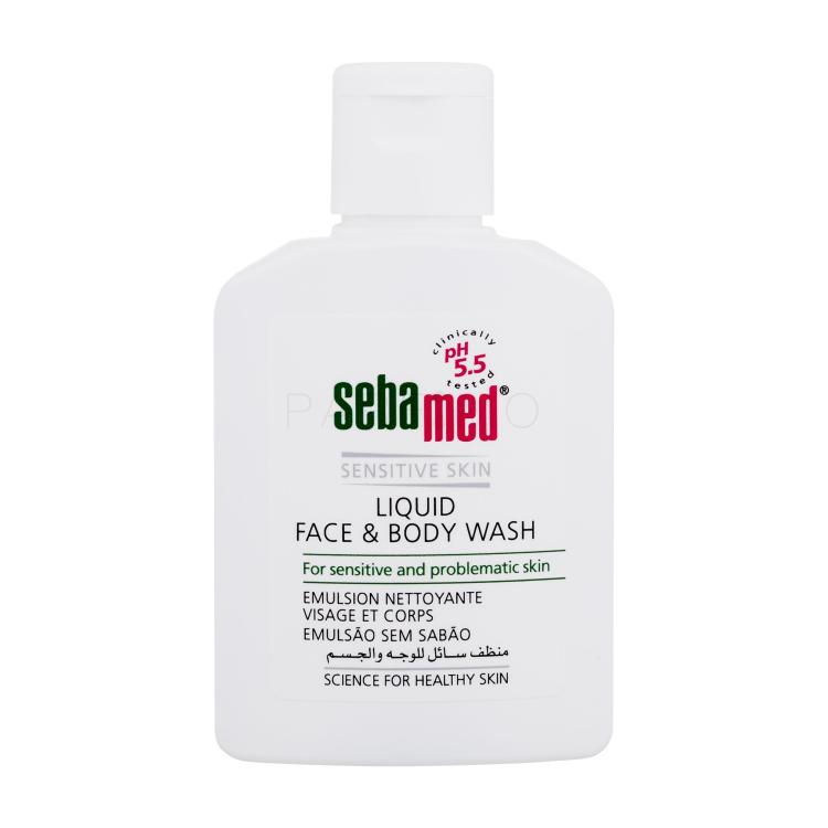 SebaMed Sensitive Skin Face &amp; Body Wash Tekoče milo za ženske 50 ml
