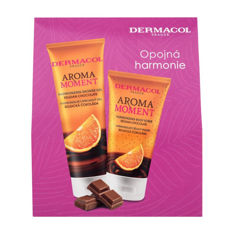 Dermacol Aroma Moment Belgian Chocolate Darilni set gel za prhanje Belgian Chocolate 250 ml + piling za telo Belgian Chocolate 150 ml