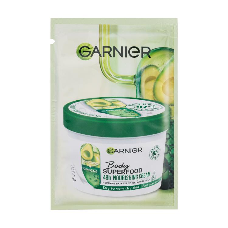 Garnier Body Superfood 48h Nourishing Cream Avocado Oil + Omega 6 Krema za telo za ženske 7 ml