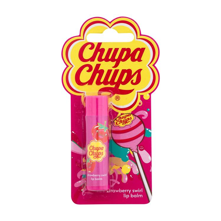 Chupa Chups Lip Balm Strawberry Swirl Balzam za ustnice za otroke 4 g