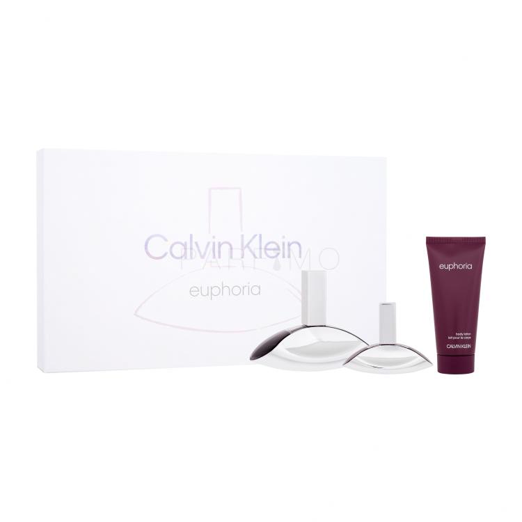 Calvin Klein Euphoria SET3 Darilni set parfumska voda 100 ml + parfumska voda 30 ml + losjon za telo 100 ml