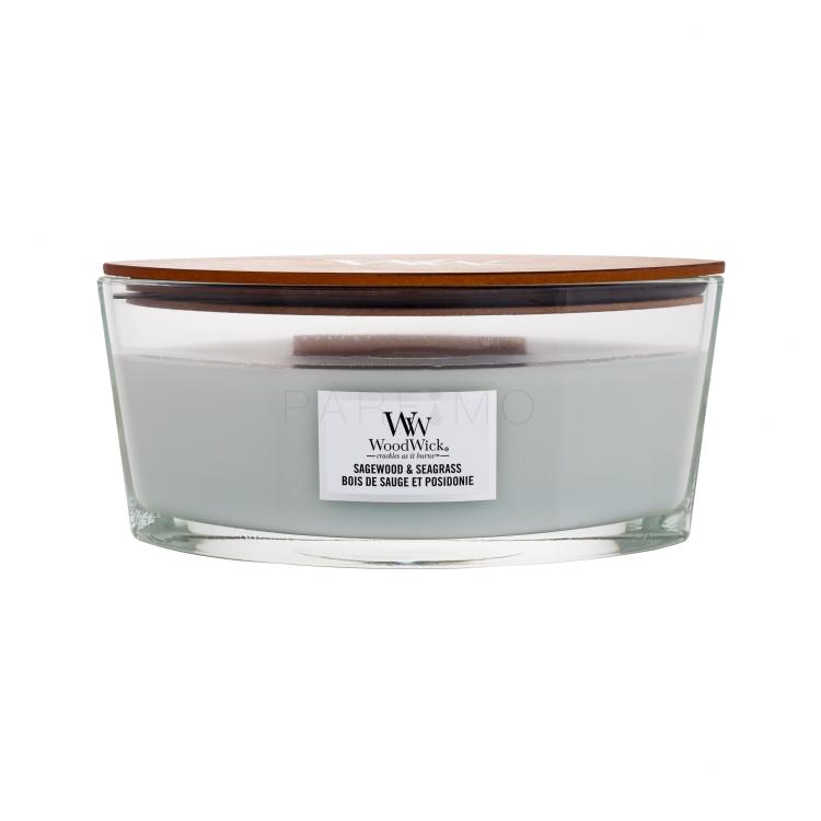 WoodWick Sagewood &amp; Seagrass Dišeča svečka 453,6 g