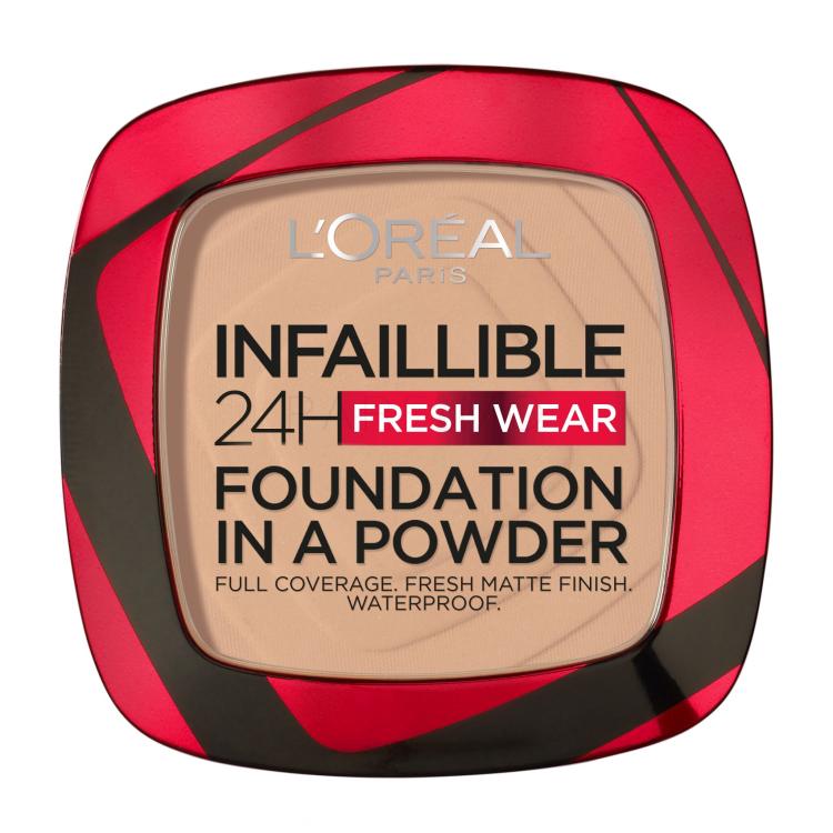 L&#039;Oréal Paris Infaillible 24H Fresh Wear Foundation In A Powder Puder za ženske 9 g Odtenek 130 True Beige
