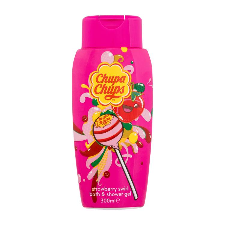 Chupa Chups Bath &amp; Shower Strawberry Swirl Gel za prhanje za otroke 300 ml