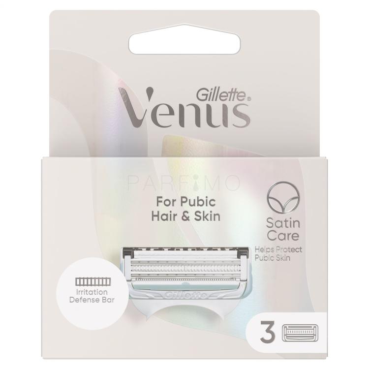 Gillette Venus Satin Care For Pubic Hair &amp; Skin Nadomestne britvice za ženske Set