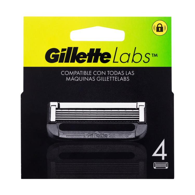 Gillette Labs Nadomestne britvice za moške 4 kos poškodovana škatla