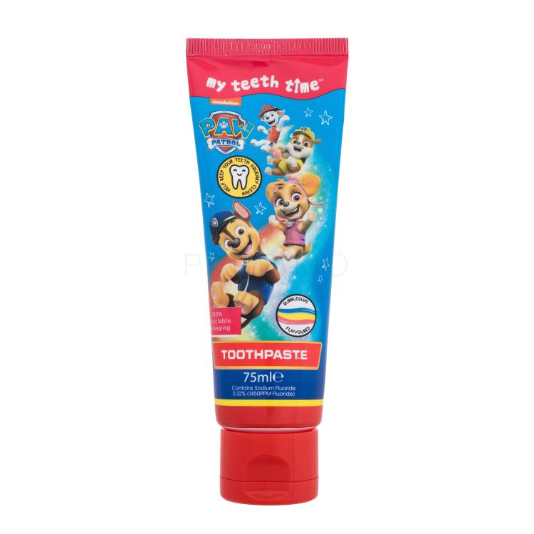 Nickelodeon Paw Patrol Toothpaste Bubblegum Zobna pasta za otroke 75 ml