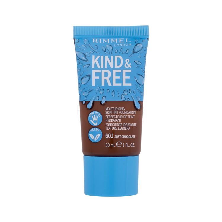 Rimmel London Kind &amp; Free Skin Tint Foundation Puder za ženske 30 ml Odtenek 601 Soft Chocolate