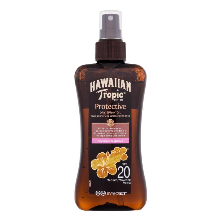 Hawaiian Tropic Protective Dry Spray Oil SPF20 Zaščita pred soncem za telo 200 ml