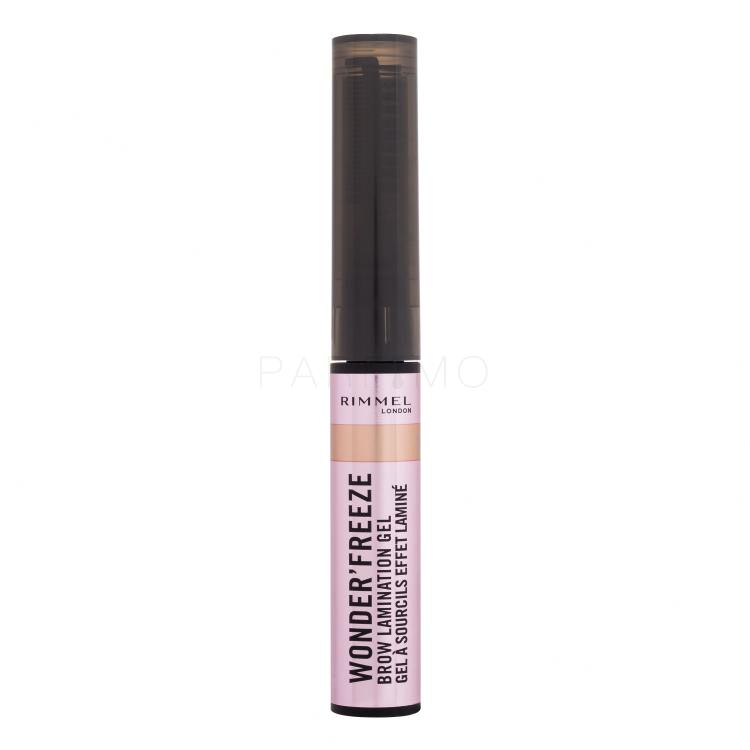 Rimmel London Wonder&#039;Freeze Brow Lamination Gel Gel za obrvi za ženske 6 g Odtenek 002 Blonde