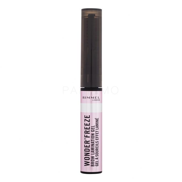 Rimmel London Wonder&#039;Freeze Brow Lamination Gel Gel za obrvi za ženske 6 g Odtenek 001 Clear