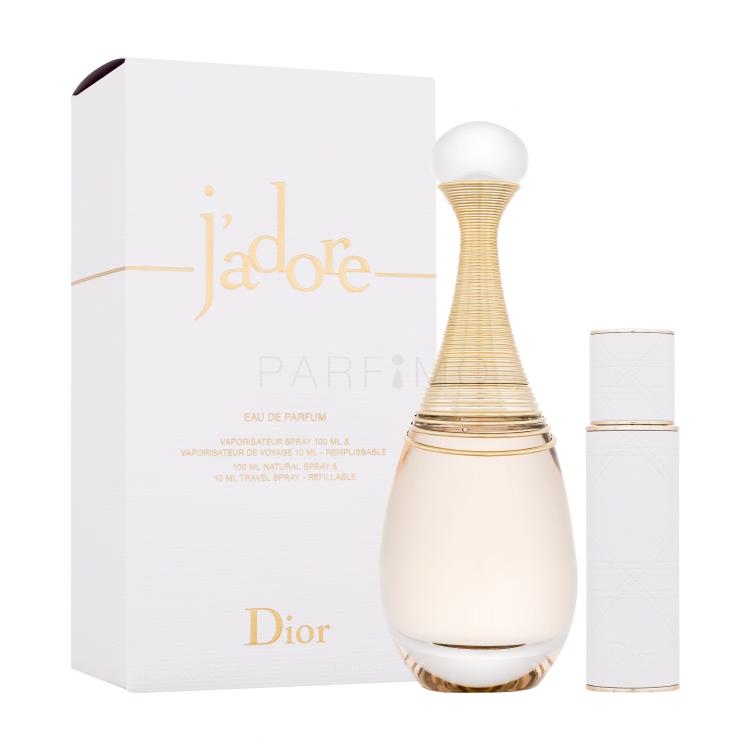 Dior J&#039;adore Darilni set parfumska voda 100 ml + parfumska voda v steklenički za ponovno polnjenje 10 ml