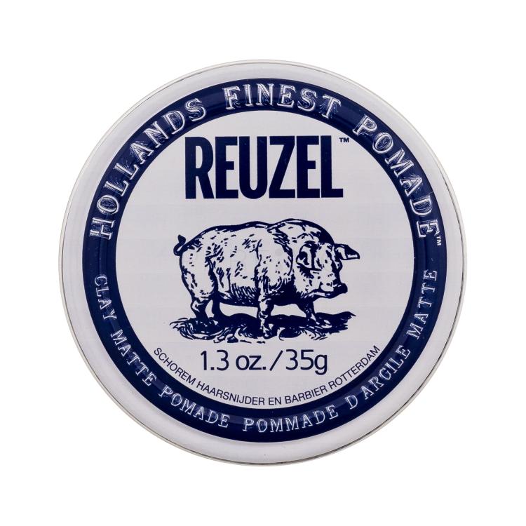 Reuzel Hollands Finest Pomade Clay Matte Pomade Oblikovanje las za moške 35 g