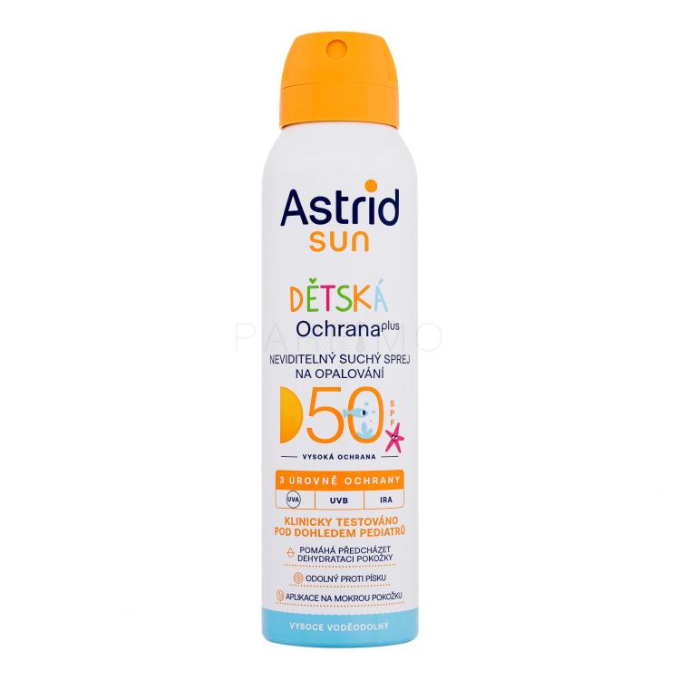 Astrid Sun Kids Dry Spray SPF50 Zaščita pred soncem za telo za otroke 150 ml