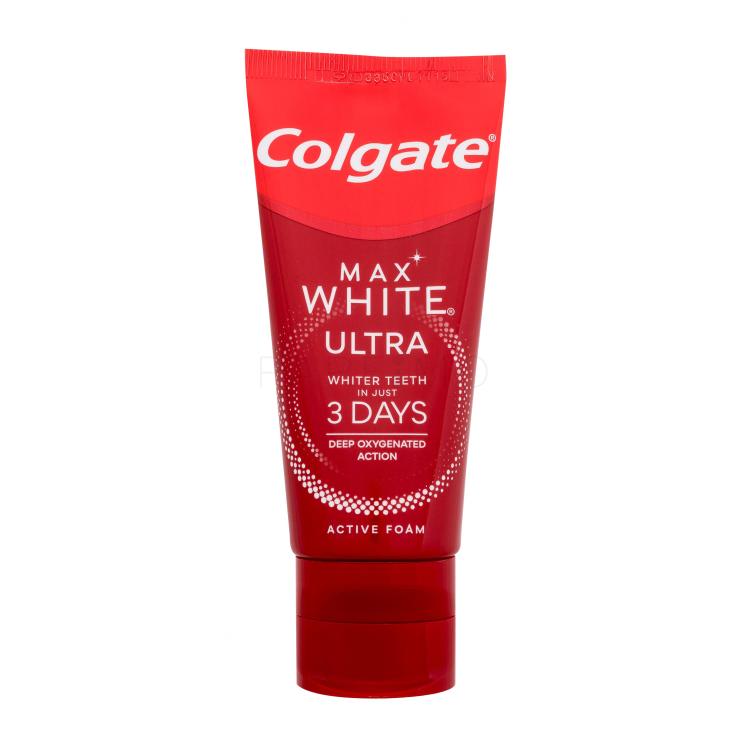 Colgate Max White Ultra Active Foam Zobna pasta 50 ml poškodovana škatla