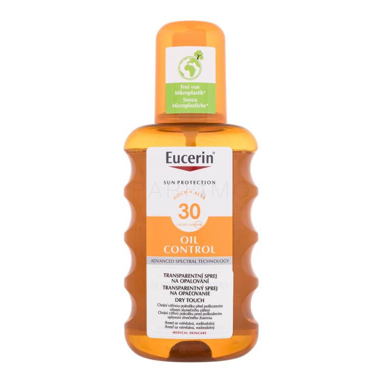 Eucerin Sun Oil Control Dry Touch Transparent Spray SPF30 Zaščita pred soncem za telo 200 ml