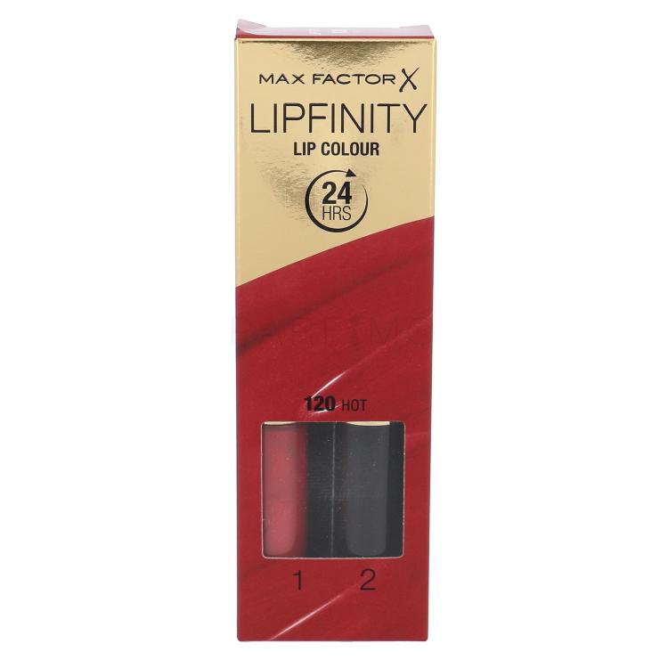 Max Factor Lipfinity 24HRS Lip Colour Šminka za ženske 4,2 g Odtenek 120 Hot poškodovana škatla