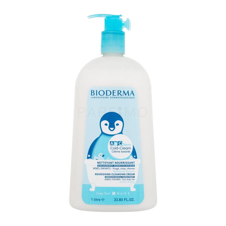 BIODERMA ABCDerm Cold-Cream Nourishing Cleansing Cream Krema za prhanje za otroke 1000 ml