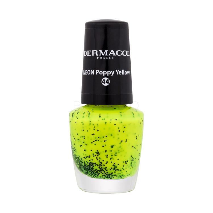 Dermacol Neon Lak za nohte za ženske 5 ml Odtenek 44 Poppy Yellow