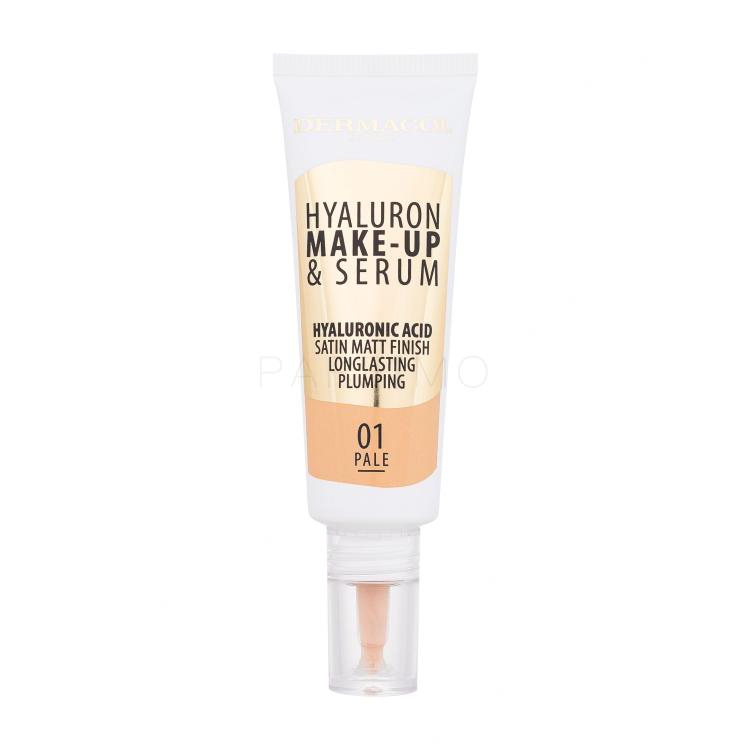 Dermacol Hyaluron Make-Up &amp; Serum Puder za ženske 25 g Odtenek 01 Pale