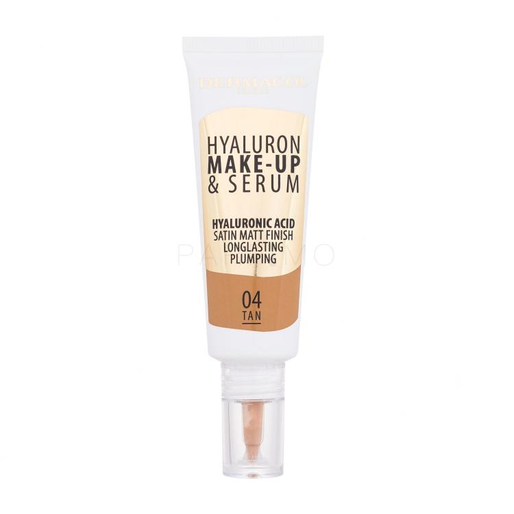 Dermacol Hyaluron Make-Up &amp; Serum Puder za ženske 25 g Odtenek 04 Tan