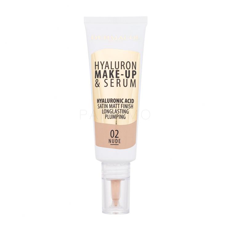 Dermacol Hyaluron Make-Up &amp; Serum Puder za ženske 25 g Odtenek 02 Nude