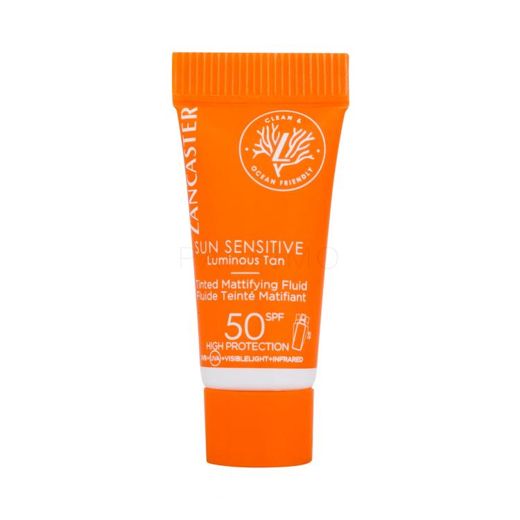 Lancaster Sun Sensitive Tinted Mattifying Fluid SPF50 Zaščita pred soncem za obraz za ženske 3 ml