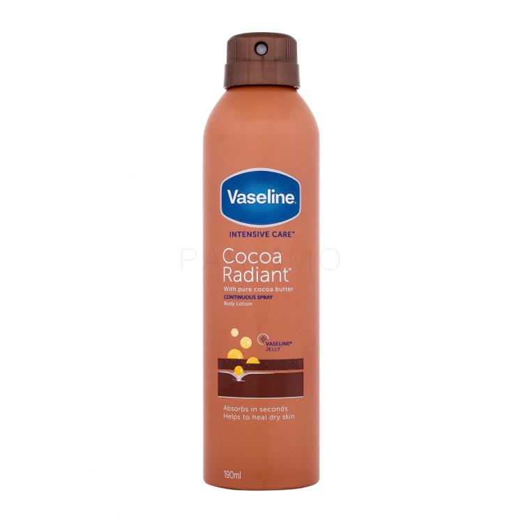 Vaseline Intensive Care Cocoa Radiant Body Lotion Spray Losjon za telo 190 ml