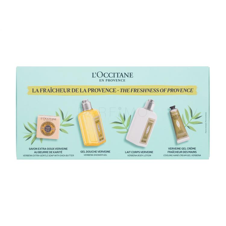 L&#039;Occitane Verveine (Verbena) The Freshness Of Provence Darilni set gel za prhanje Verbena Shower Gel 70 ml + losjon za telo Verbena Body Lotion 70 ml + krema za roke Verbena Cooling Hand Cream Gel  30 ml + trdo milo Verbena Extra-Gentle Soap 50 g