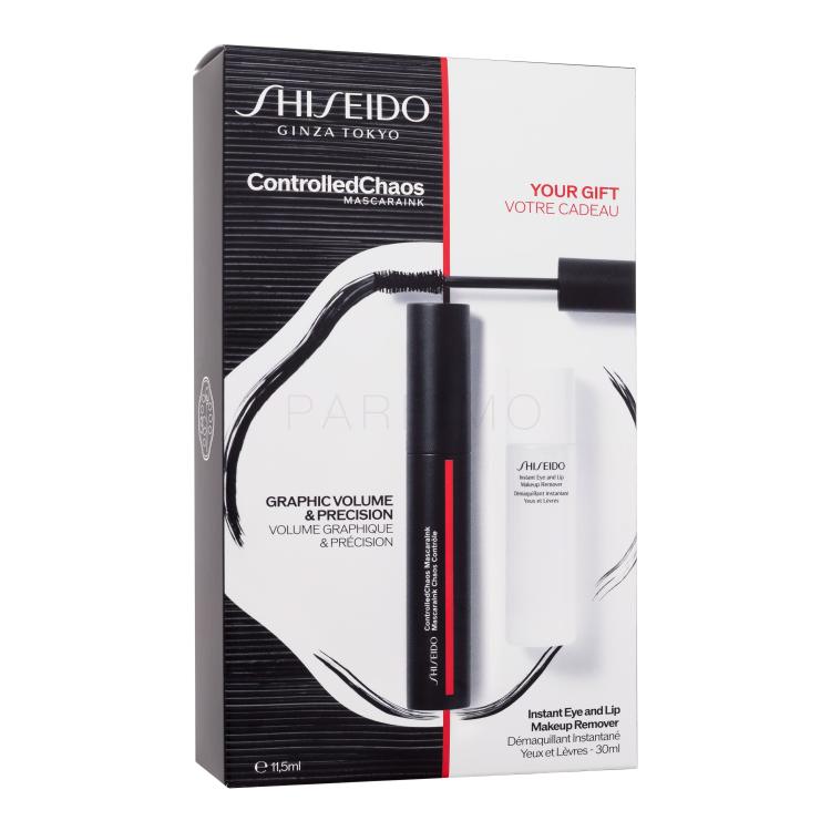 Shiseido ControlledChaos MascaraInk Darilni set maskara ControlledChaos MascaraInk 11,5 ml + odstranjevalec ličil Instant Eye and Lip Makeup Remover 30 ml