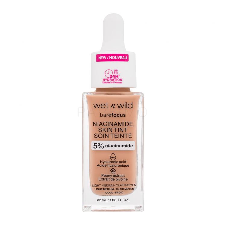 Wet n Wild Bare Focus Niacinamide Skin Tint Puder za ženske 32 ml Odtenek Light Medium