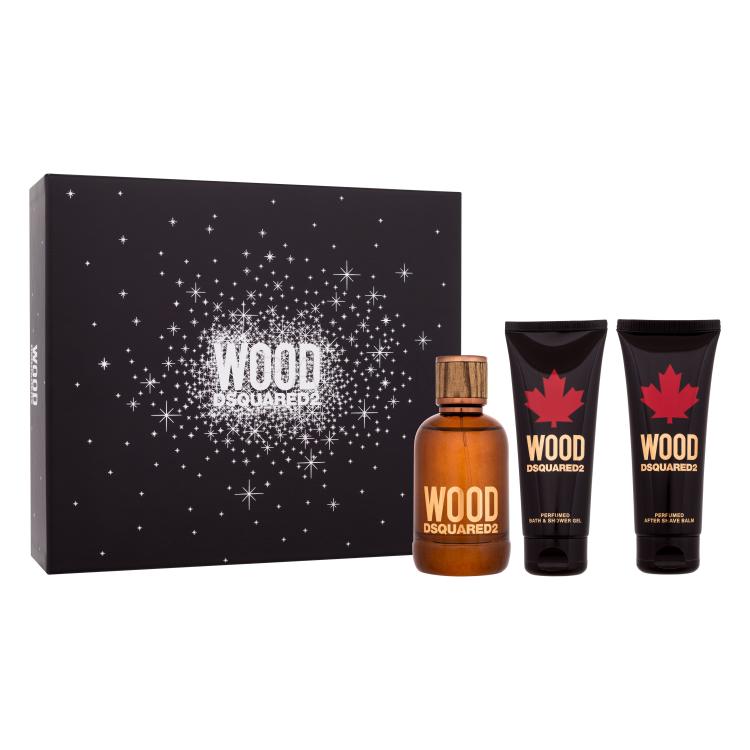 Dsquared2 Wood Darilni set toaletna voda 100 ml + gel za prhanje 100 + balzam po britju 100 ml