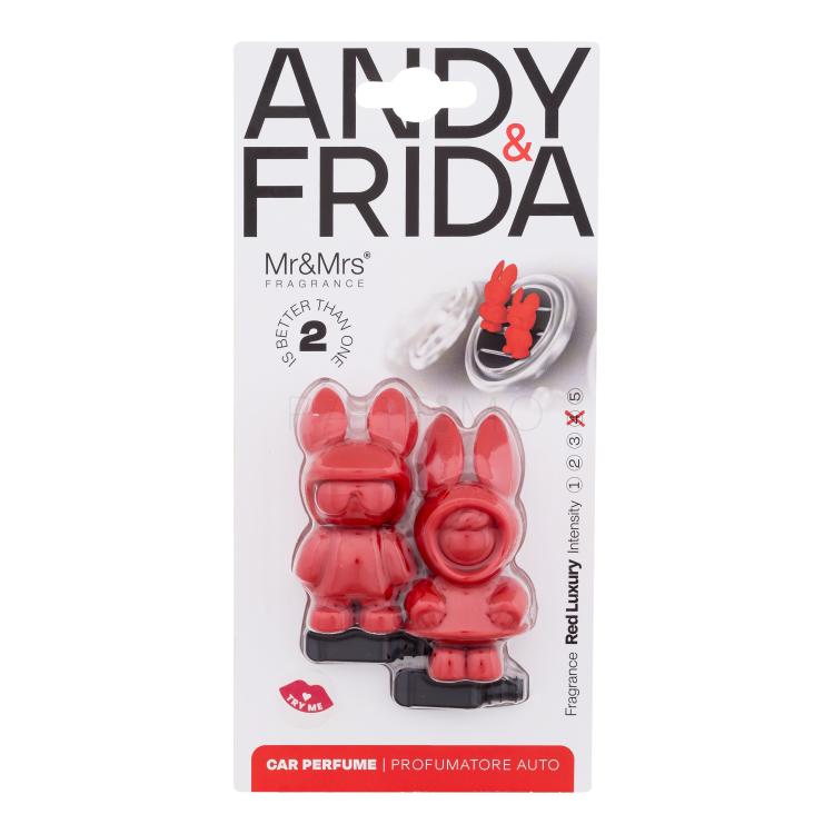 Mr&amp;Mrs Fragrance Andy &amp; Frida Red Luxury Osvežilci za vozilo 1 kos