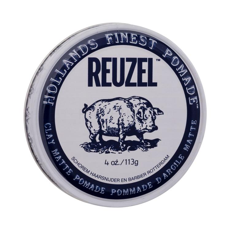 Reuzel Hollands Finest Pomade Clay Matte Pomade Oblikovanje las za moške 113 g