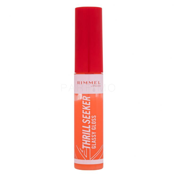 Rimmel London Thrill Seeker Glassy Gloss Glos za ustnice za ženske 11 ml Odtenek 250 Peachy Vibes