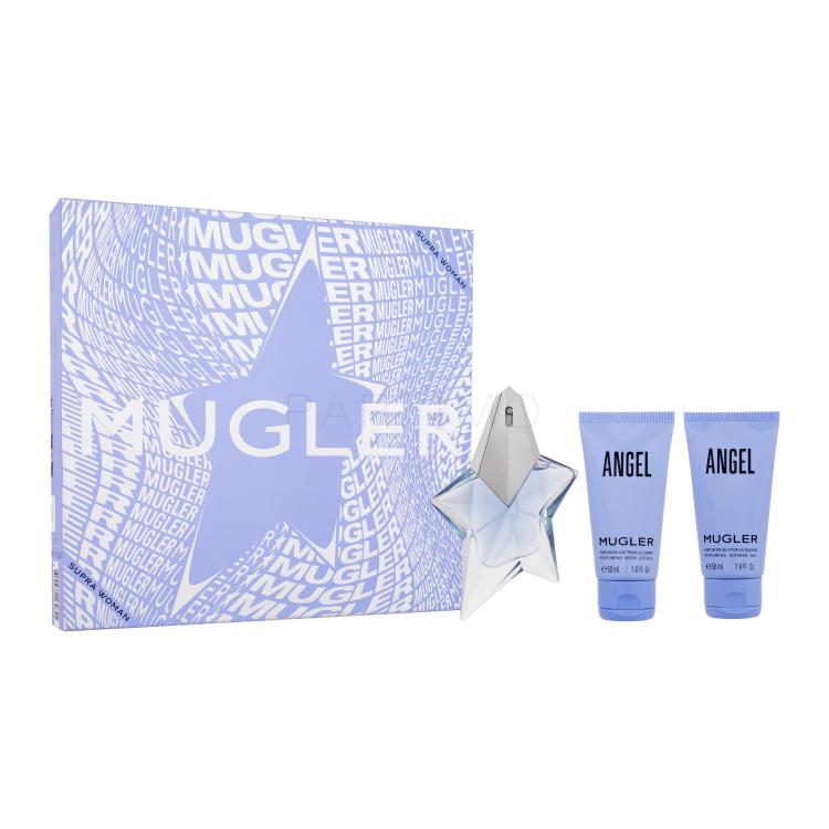 Mugler Angel SET3 Darilni set parfumska voda 25 ml + losjon za telo 50 ml + gel za prhanje 50 ml