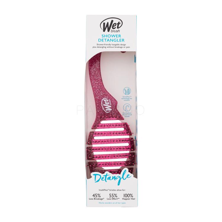 Wet Brush Shower Detangler Krtača za lase za ženske 1 kos Odtenek Pink Glitter