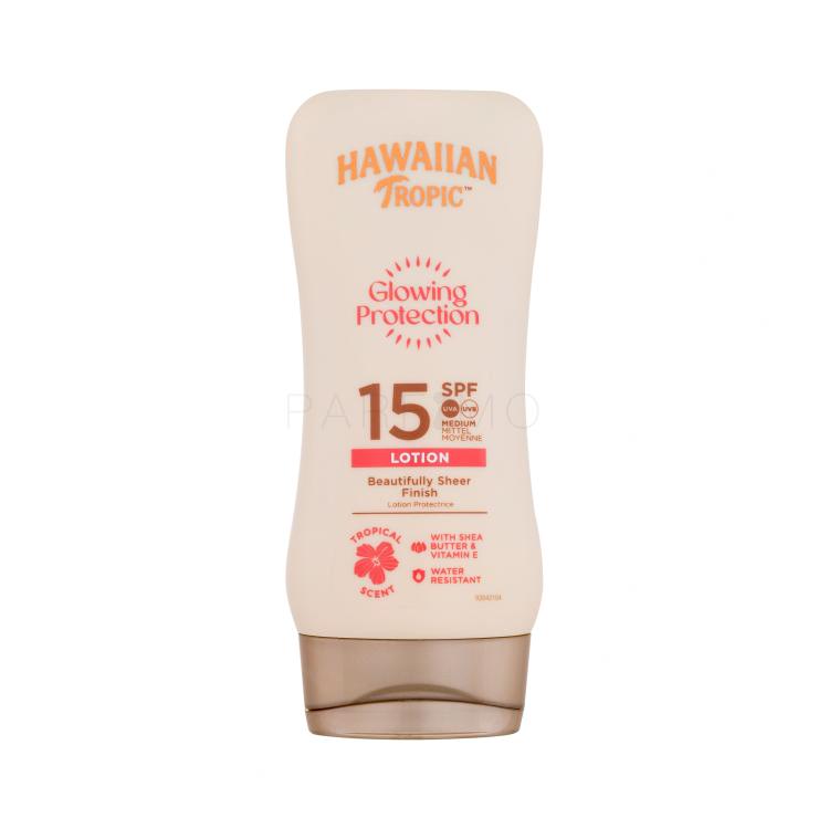 Hawaiian Tropic Glowing Protection Lotion SPF15 Zaščita pred soncem za telo 180 ml