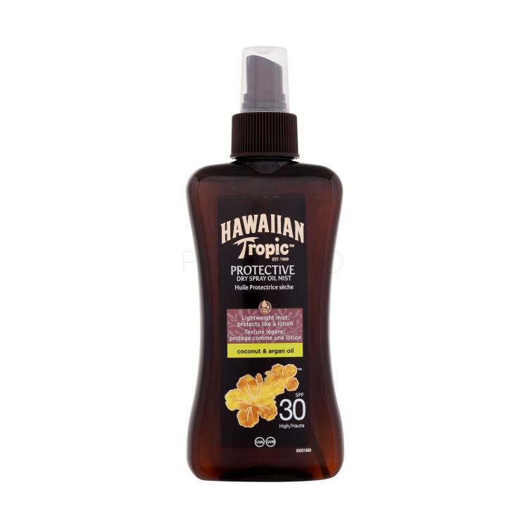 Hawaiian Tropic Protective Dry Spray Oil SPF30 Zaščita pred soncem za telo 200 ml