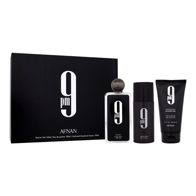 Afnan 9pm Darilni set parfumska voda 100 ml + gel za prhanje 150 ml + deodorant 150 ml