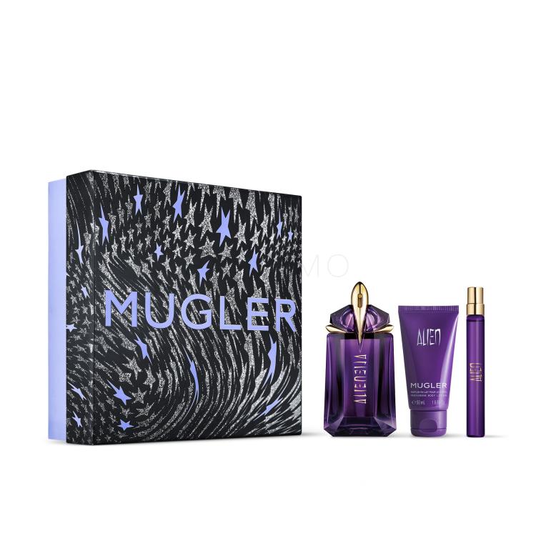 Mugler Alien Darilni set parfumska voda 60 ml + losjon za telo 50 ml + parfumska voda 10 ml