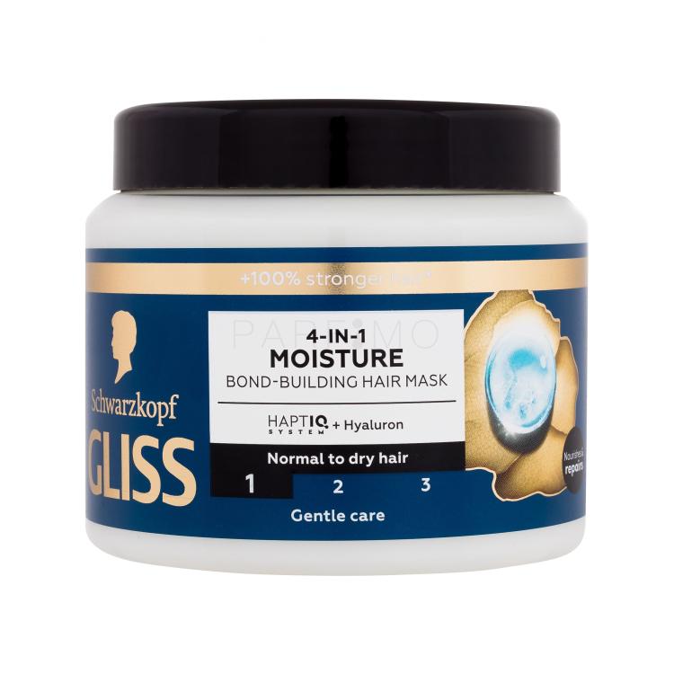 Schwarzkopf Gliss Moisture 4-in-1 Hair Mask Maska za lase za ženske 400 ml