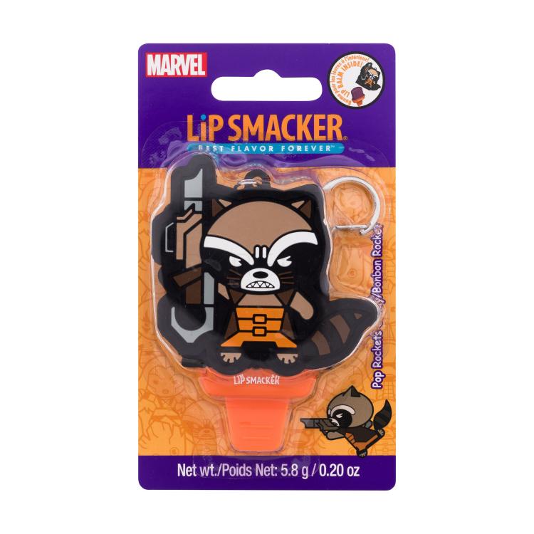 Lip Smacker Marvel Guardians of the Galaxy Rocket Keychain Lip Balm Pop Rockets Candy Balzam za ustnice za otroke 5,8 g