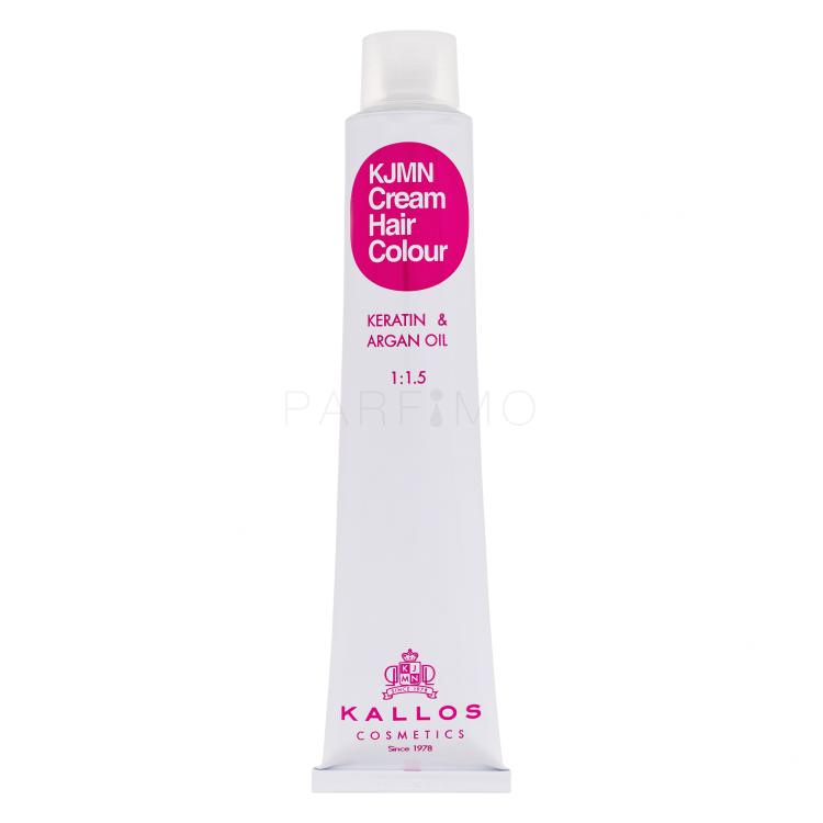 Kallos Cosmetics KJMN Cream Hair Colour Keratin &amp; Argan Oil Barva za lase za ženske 100 ml Odtenek 5.53 Cacao