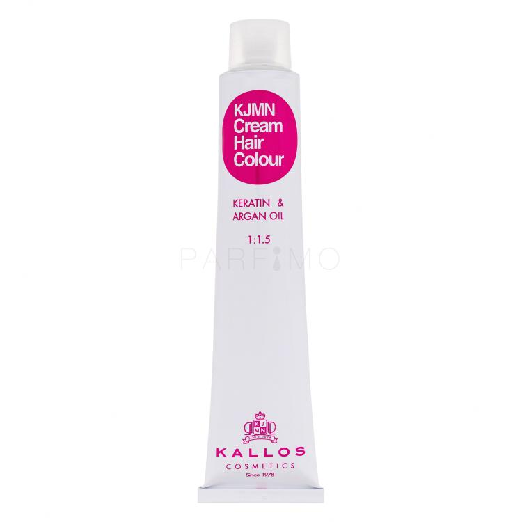 Kallos Cosmetics KJMN Cream Hair Colour Keratin &amp; Argan Oil Barva za lase za ženske 100 ml Odtenek 9.1 Very Light Ash Blond