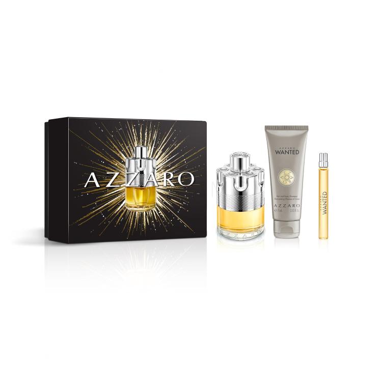 Azzaro Wanted Darilni set toaletna voda 100 ml + toaletna voda 10 ml + šampon za lase in telo 75 ml