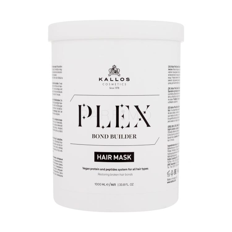 Kallos Cosmetics Plex Bond Builder Hair Mask Maska za lase za ženske 1000 ml